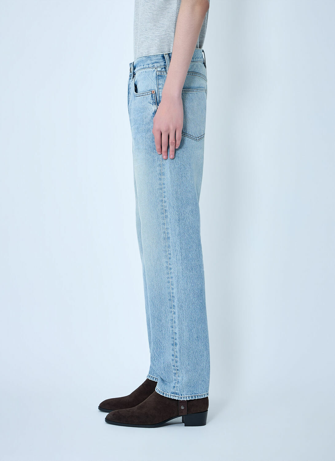 Saint Laurent Loose Straight Mid-Rise Jeans