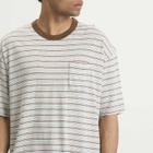 Visvim Men's Mondo Border Stripe T-Shirt in Grey
