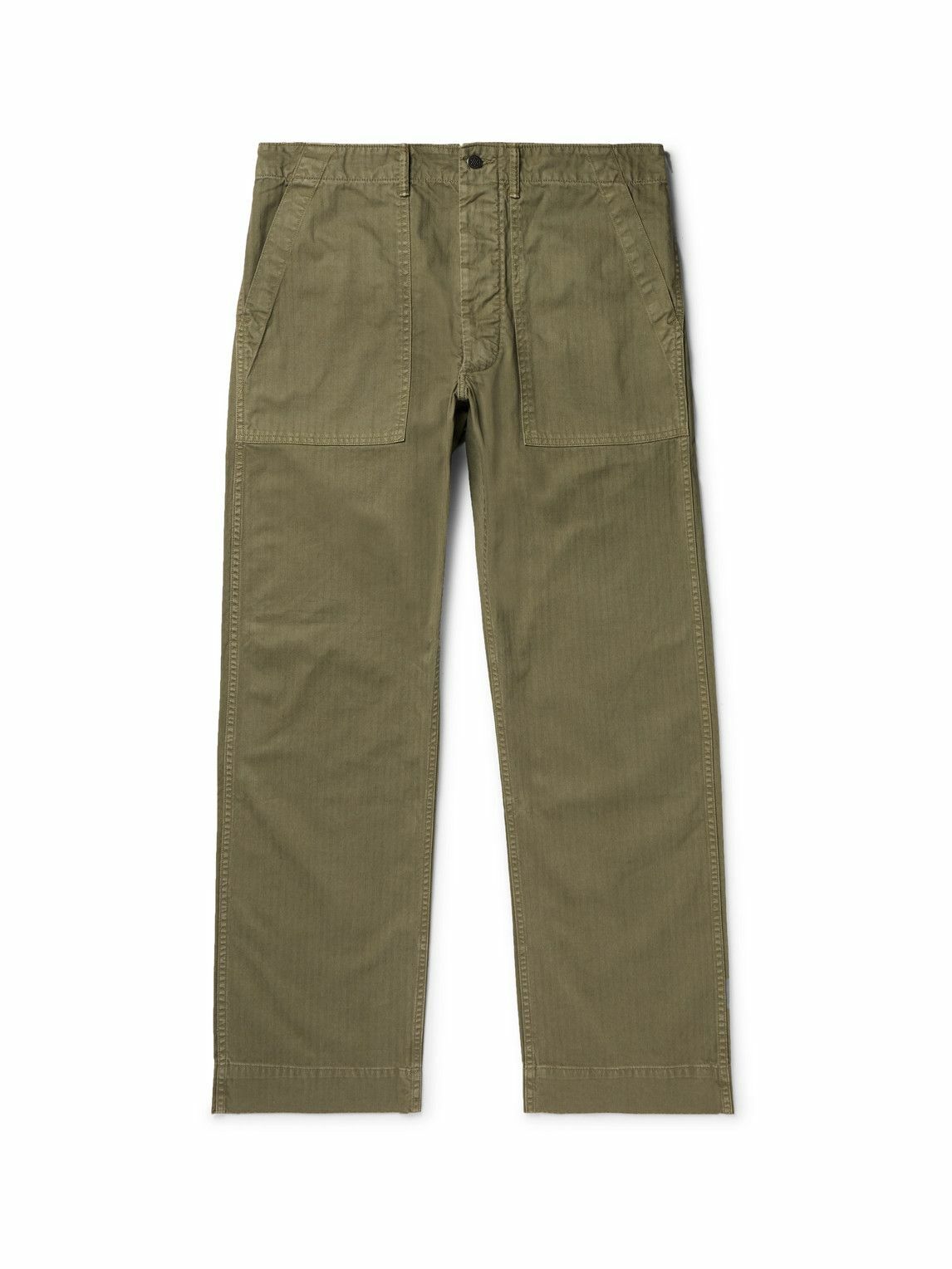 RRL - Cotton-Herringbone Trousers - Green