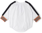 Burberry Baby White Vintage Check Trim Bodysuit