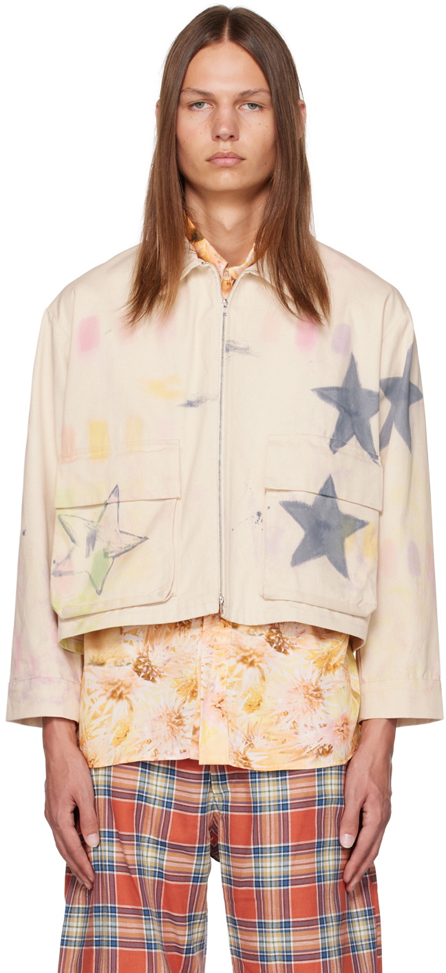 Collina Strada OffWhite Star Burst Jacket Collina Strada