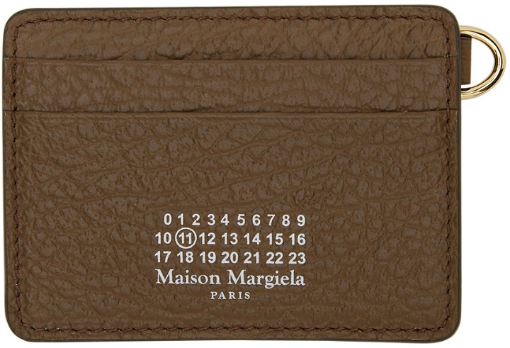 Photo: Maison Margiela Brown Logo Keyring Card Holder