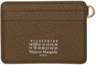 Maison Margiela Brown Logo Keyring Card Holder