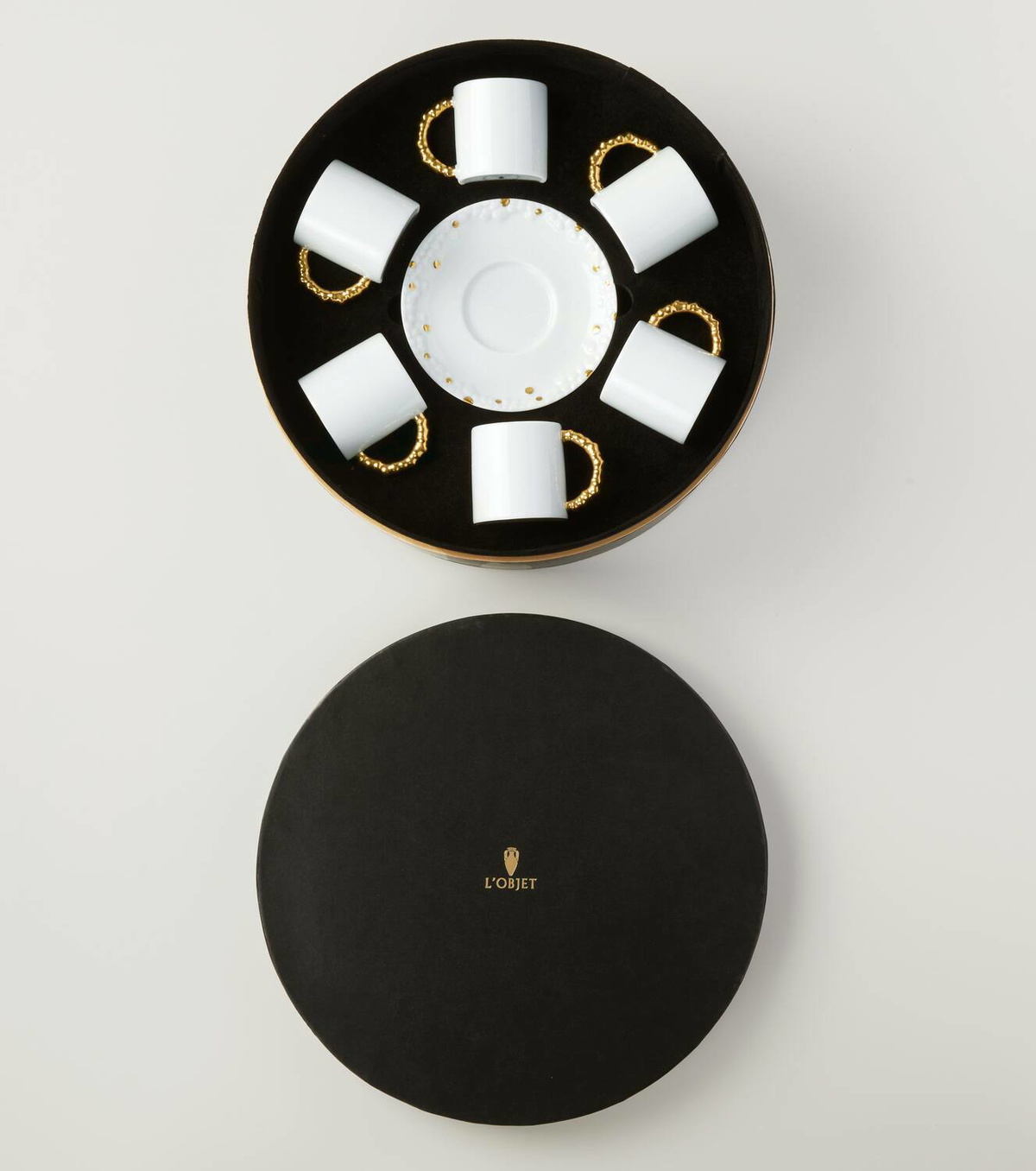 L'Objet Haas Mojave set of 6 espresso cups and saucers