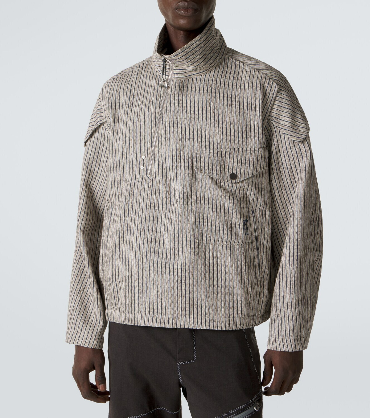 Kiko Kostadinov Farkas cotton and linen-blend jacket