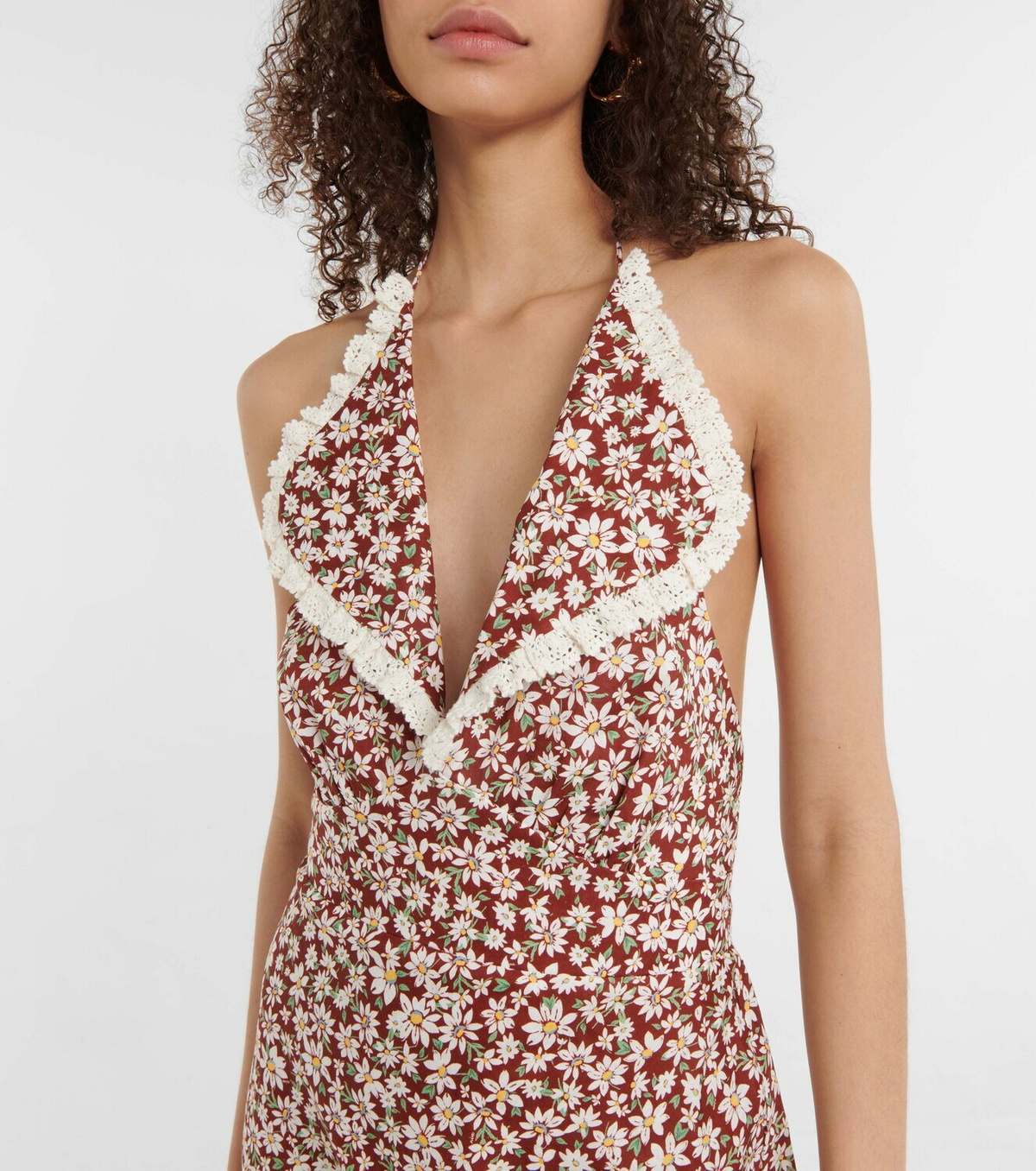 Rixo Sabrina floral halterneck midi dress Rixo