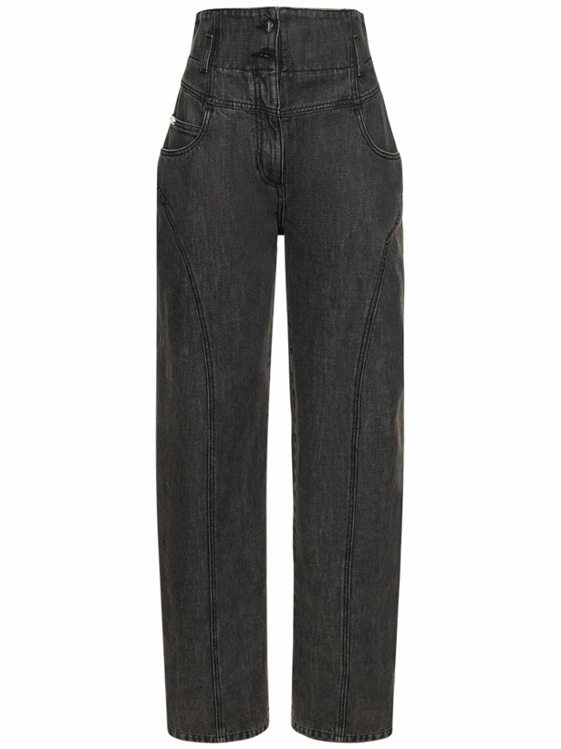 Photo: ALBERTA FERRETTI High Waist Denim Straight Jeans