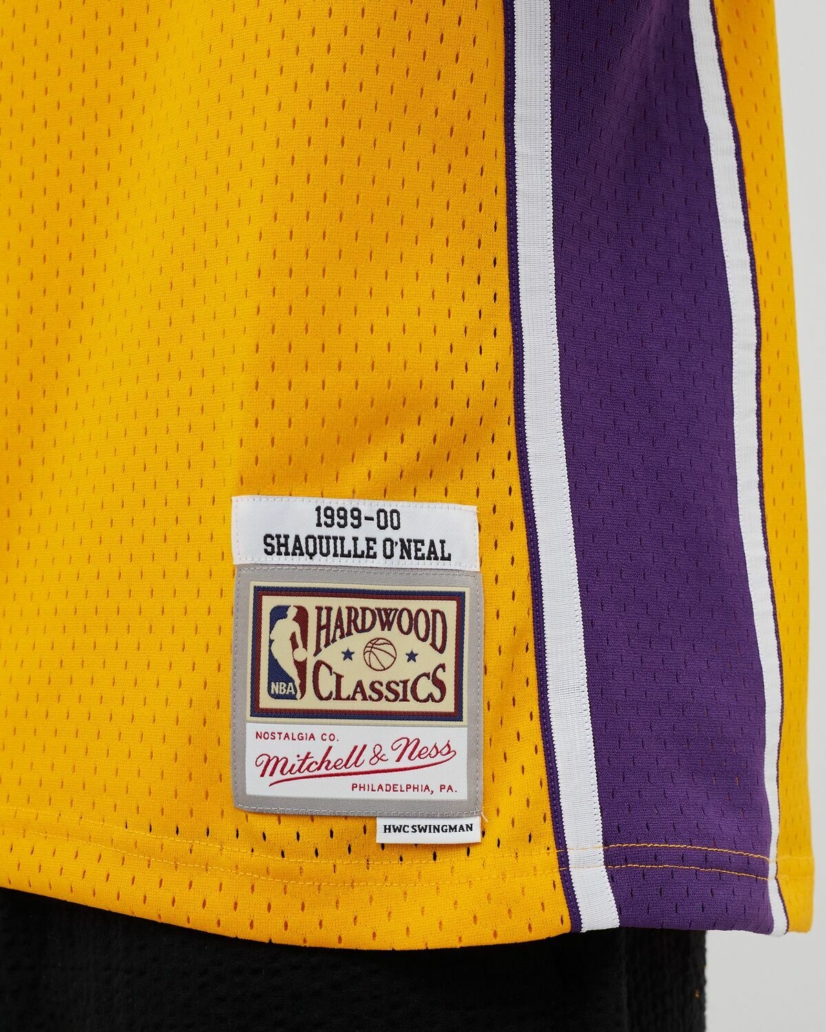 Mitchell & Ness Nba Swingman Jersey Los Angeles Lakers Home 1999 00 Shaquille O'neal #34 Yellow - Mens - Jerseys
