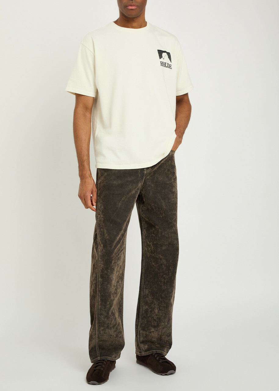 Rhude Moonlight Pack Printed Cotton T-shirt White