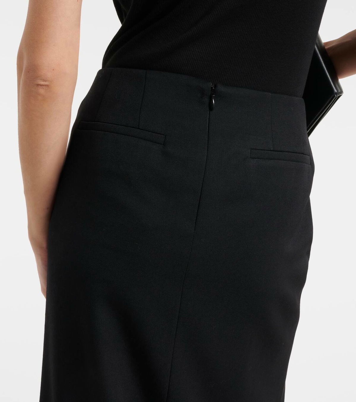 Nili Lotan Mariha virgin wool midi skirt