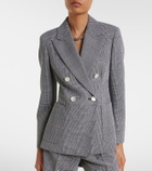 Max Mara Prince of Wales check virgin wool blazer