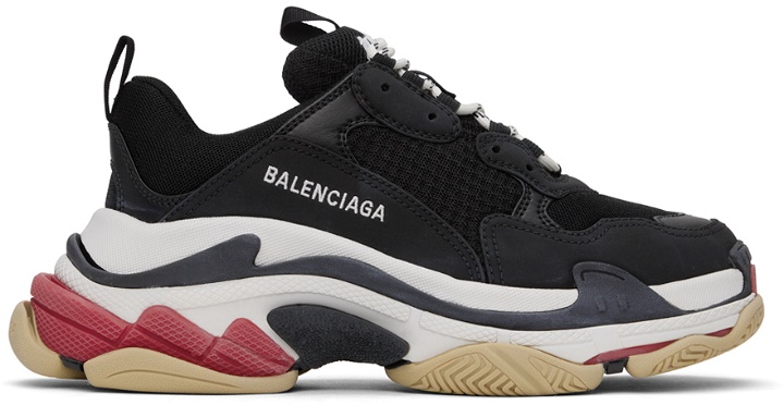 Photo: Balenciaga Black & White Triple S Sneakers