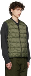 TAION Green Down Zip Vest