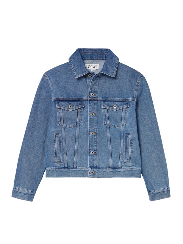 Photo: LOEWE - Anagram Embroidered Denim Jacket - Blue