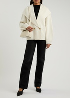 Toteme Double-breasted Wool-blend Cardigan Cream