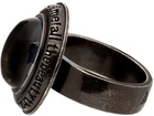 Marc Jacobs Heaven Gunmetal Engraved Mood Ring