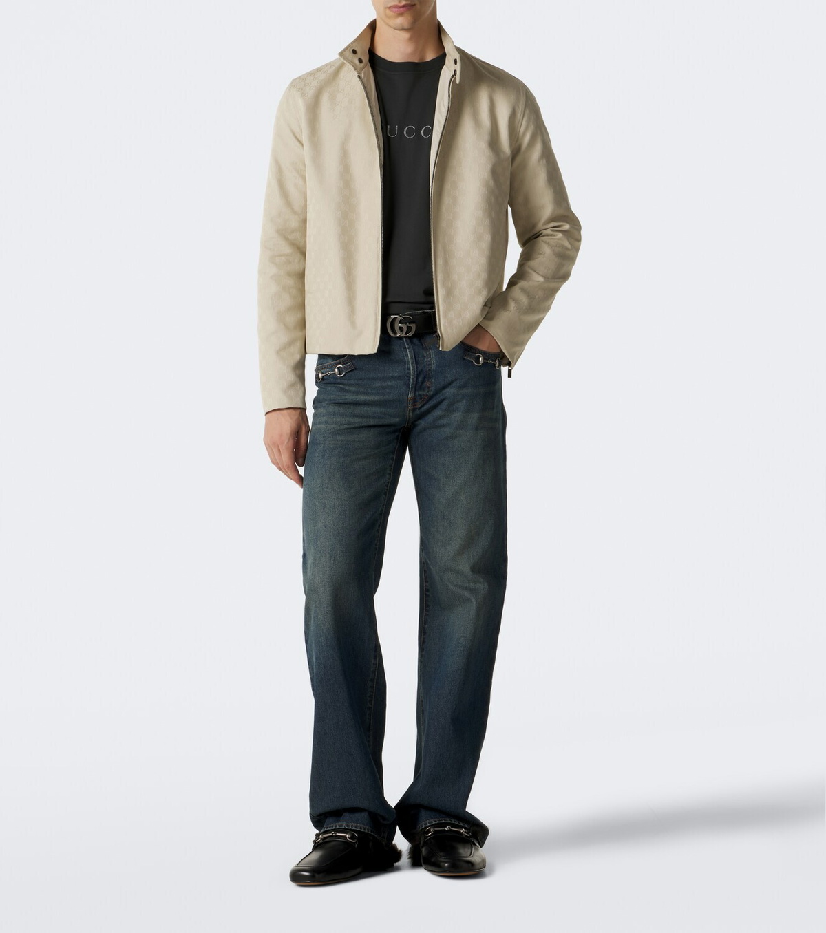 Gucci Horsebit shearling-lined leather mules