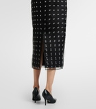 Emilia Wickstead Bethan polka-dot silk taffeta pencil skirt