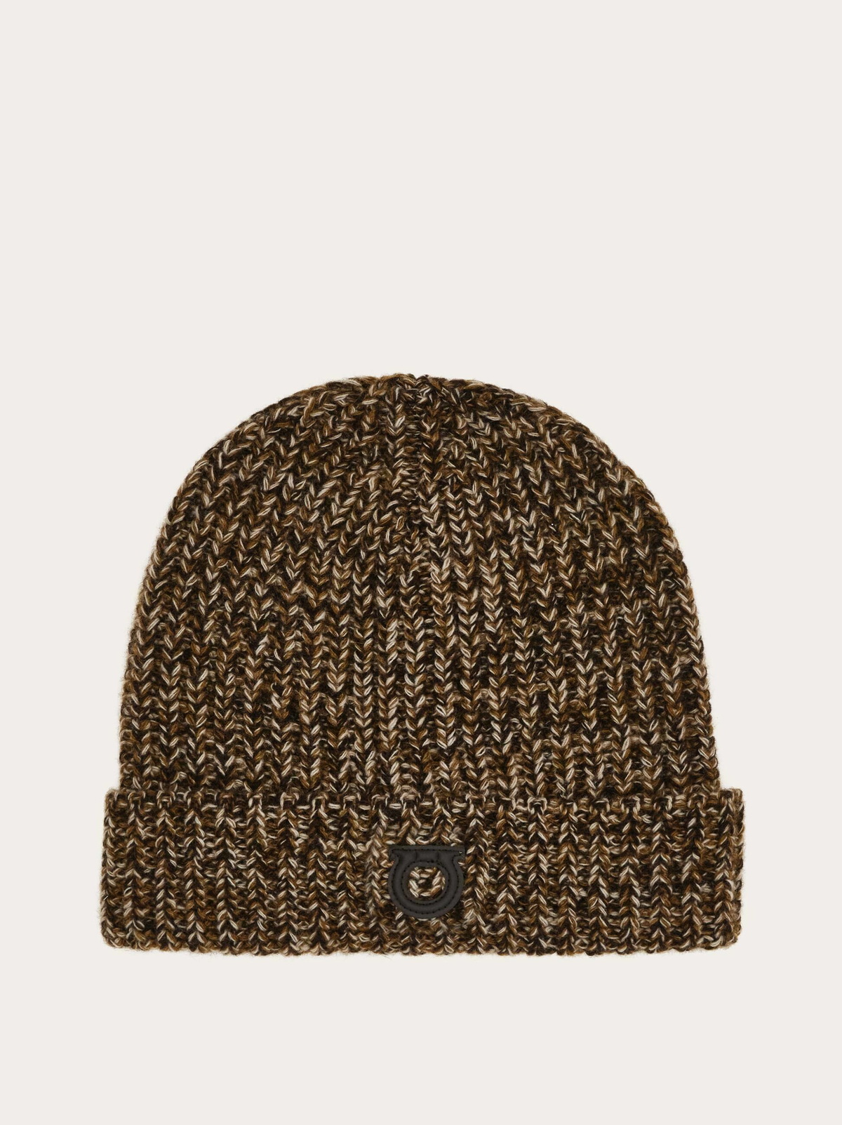 Ferragamo Mens Mouliné Beanie in Brown