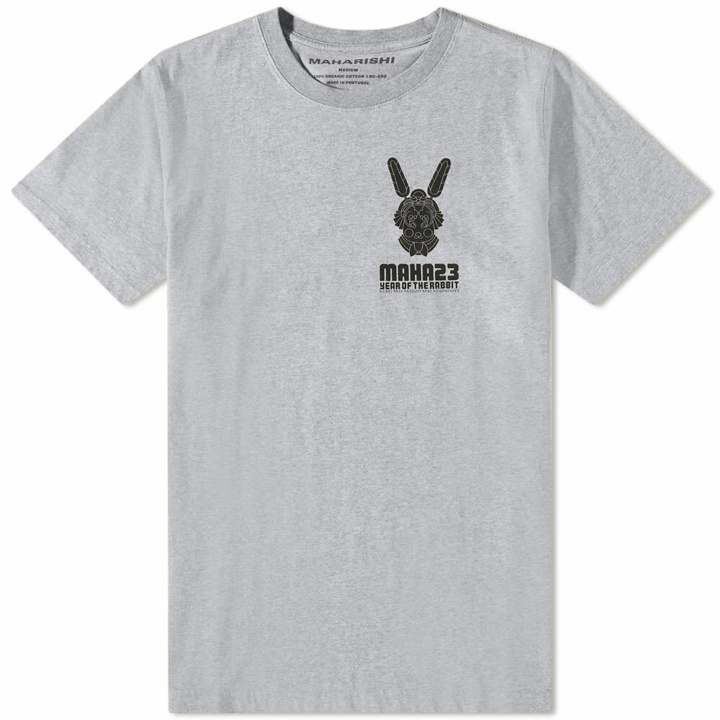 Photo: Maharishi Men's Water Rabbit T-Shirt in Grey Marl