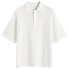 MKI Men's Loose Gauge Polo in Off White