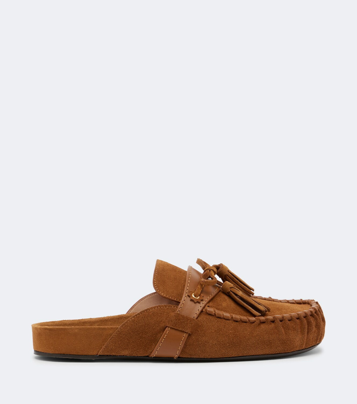 Isabel Marant Malvin leather-trimmed suede mules