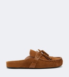 Isabel Marant Malvin leather-trimmed suede mules