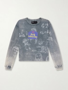 Paly Hollywood - Bethlehem Inn Distressed Printed Cotton-Jersey Shirt - Gray