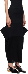 ISSEY MIYAKE Black Sensu Maxi Skirt