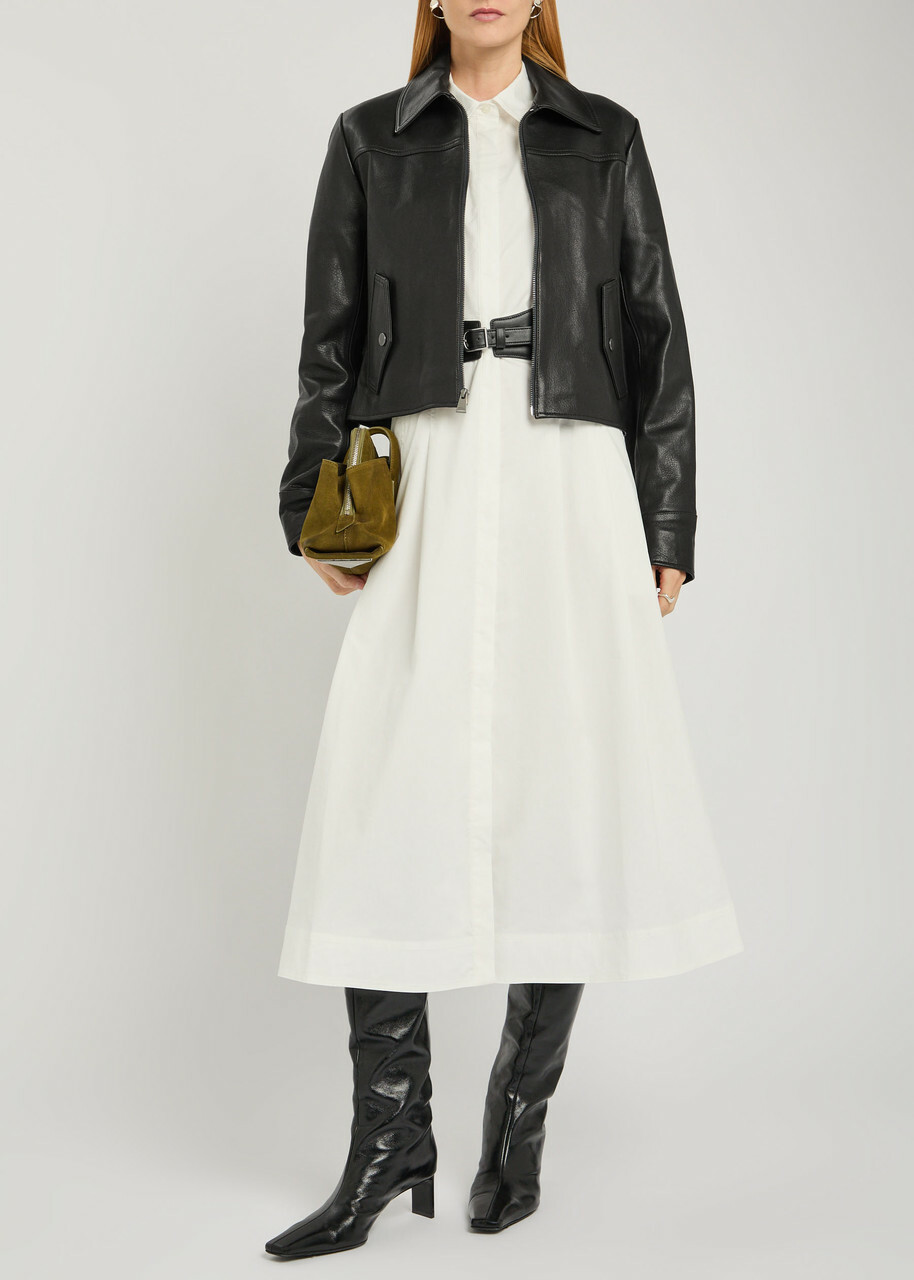 Simkhai Freeman Leather Jacket Black