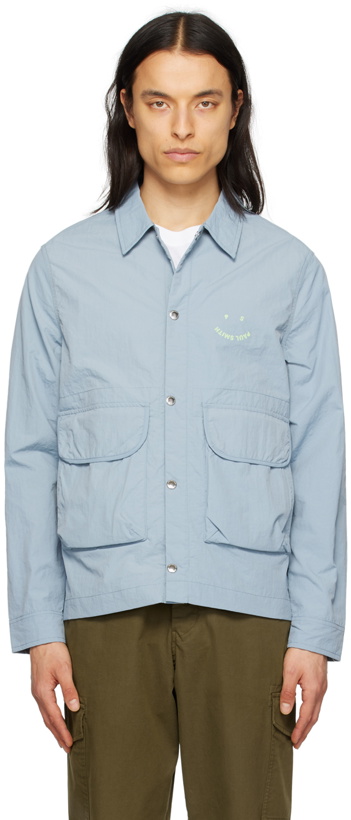 Photo: PS by Paul Smith Blue Flap Pocket Shirt
