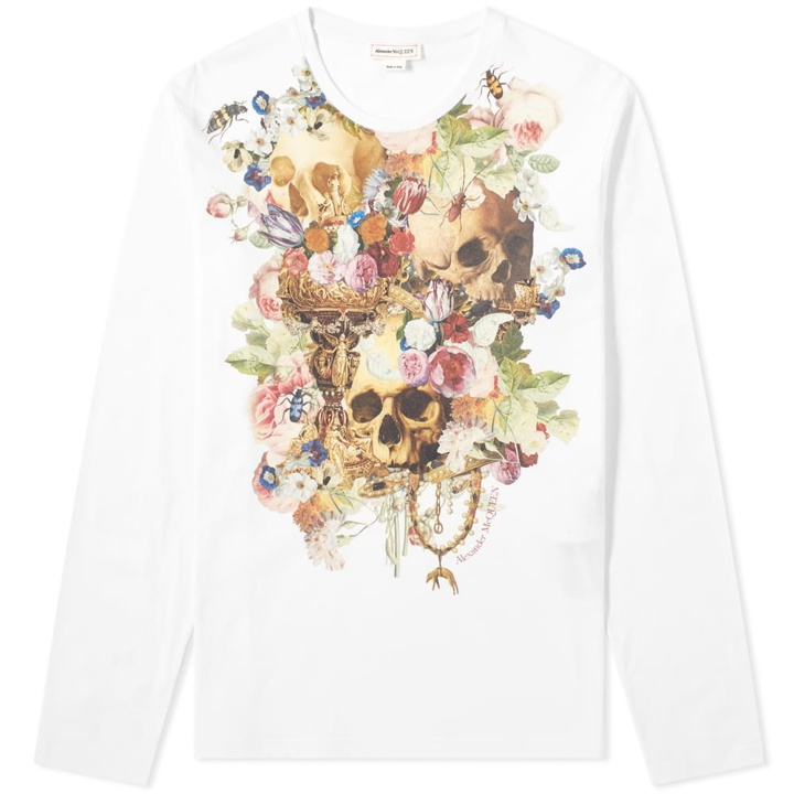 Photo: Alexander McQueen Long Sleeve Decoup Skull Tee