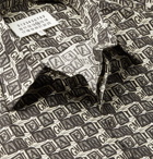 Maison Margiela - Slim-Fit Printed Cotton-Poplin Shirt - Men - Black