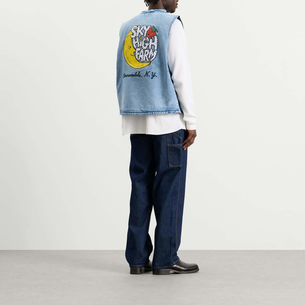 Levi's Men's x Sky High Farm Universe Vest in Mid Stone Wash
