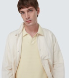Sunspel Textured cotton polo shirt