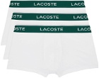 Lacoste Three-Pack White Casual Boxers
