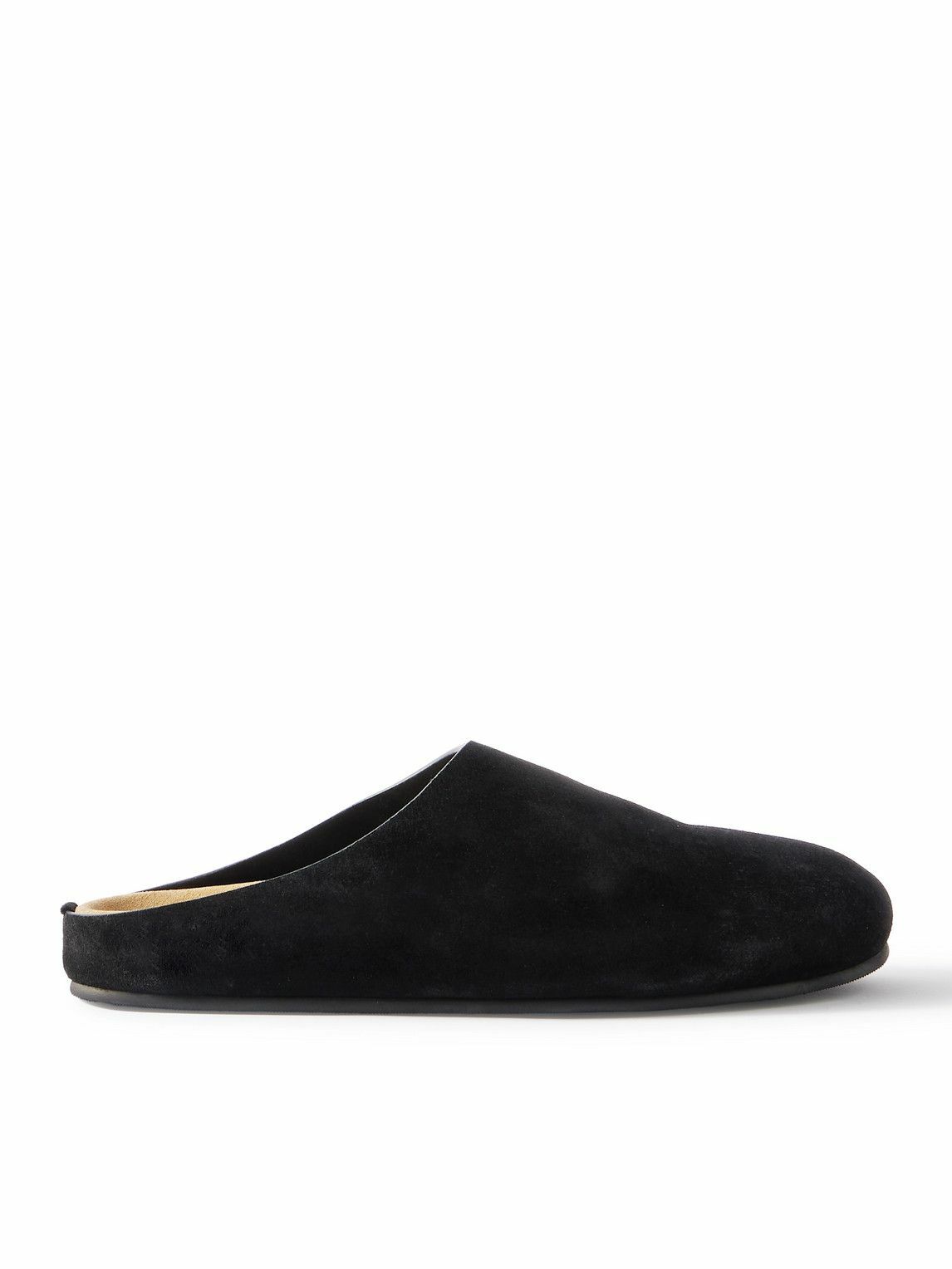 The Row - Hugo Suede Mules - Black