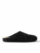 The Row - Hugo Suede Mules - Black