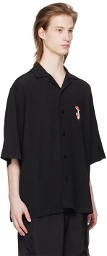 Jil Sander Black Embroidered Shirt