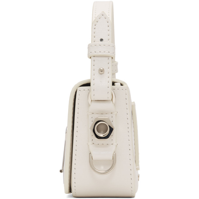 White Diagonal Baby Flap Bag - GBNY