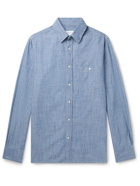 OFFICINE GÉNÉRALE - Alex Enzyme-Washed Cotton-Chambray Shirt - Blue