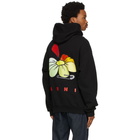 Marni Black Flower Pin Hoodie