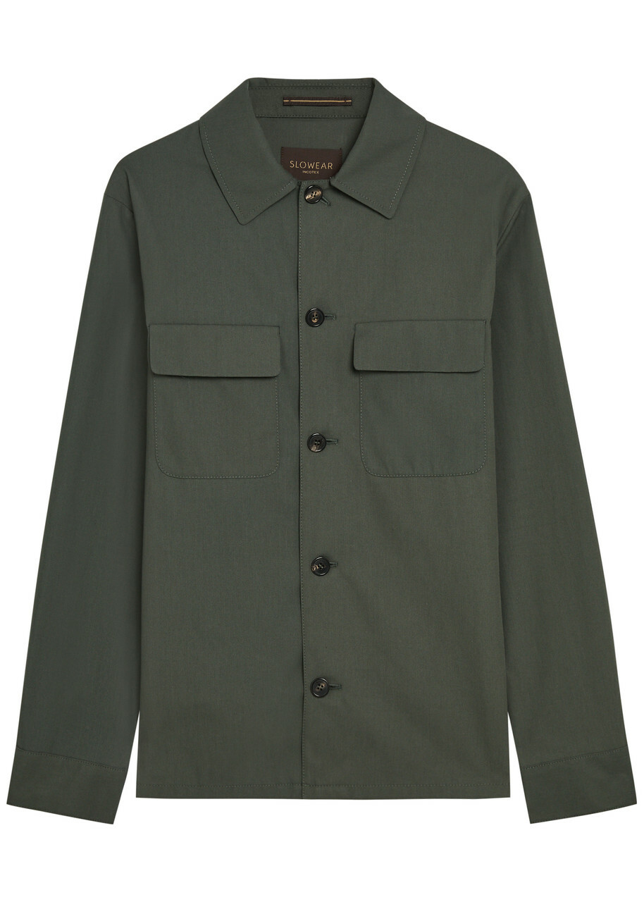 Slowear Cotton Overshirt Dark Green