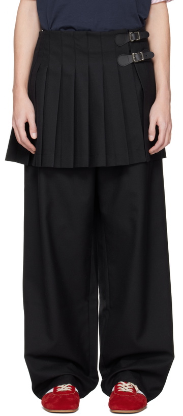 Photo: Charles Jeffrey LOVERBOY Black Mini Wide Leg Skouser Trousers
