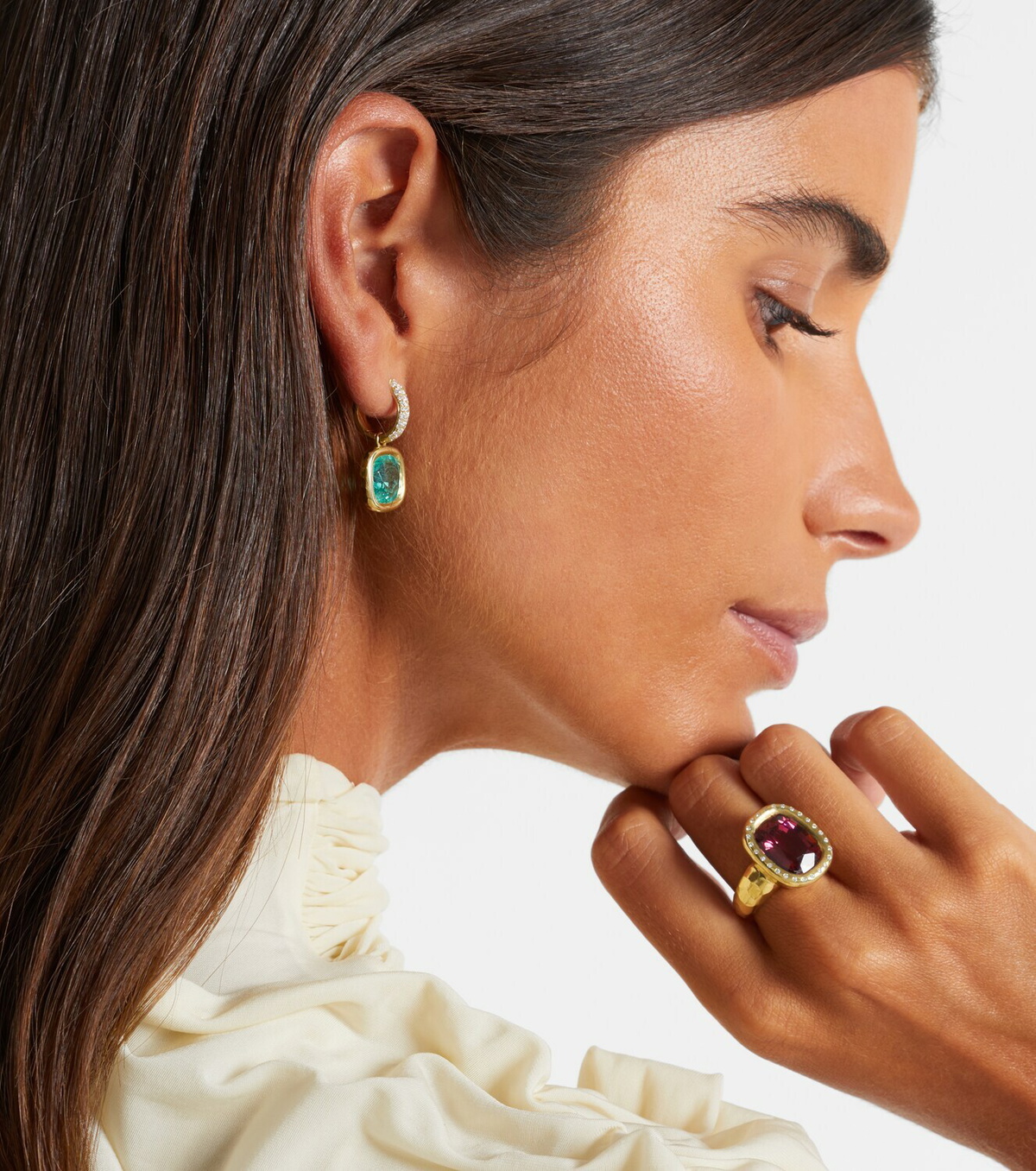 Octavia Huggie Hoop Earrings