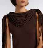 Altuzarra Fringed jersey maxi dress