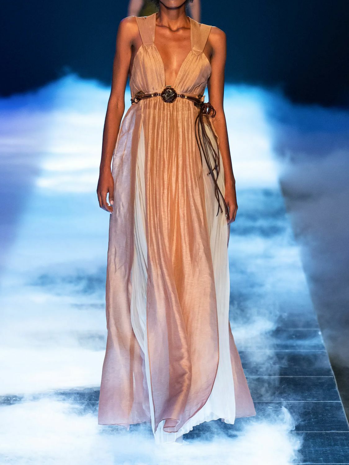 ALBERTA FERRETTI Mussola Long Dress with Buckle Straps Alberta Ferretti ALBERTA FERRETTI Mussola Long Dress with Buckle Straps Alberta Ferretti