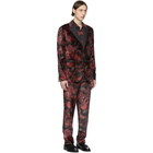 Paul Smith Red and Black Floral Goliath Suit