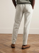 Thom Sweeney - Slim-Fit Straight-Leg Pleated Linen Suit Trousers - Neutrals