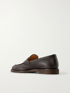 Brunello Cucinelli - Flex Full-Grain Leather Penny Loafers - Brown